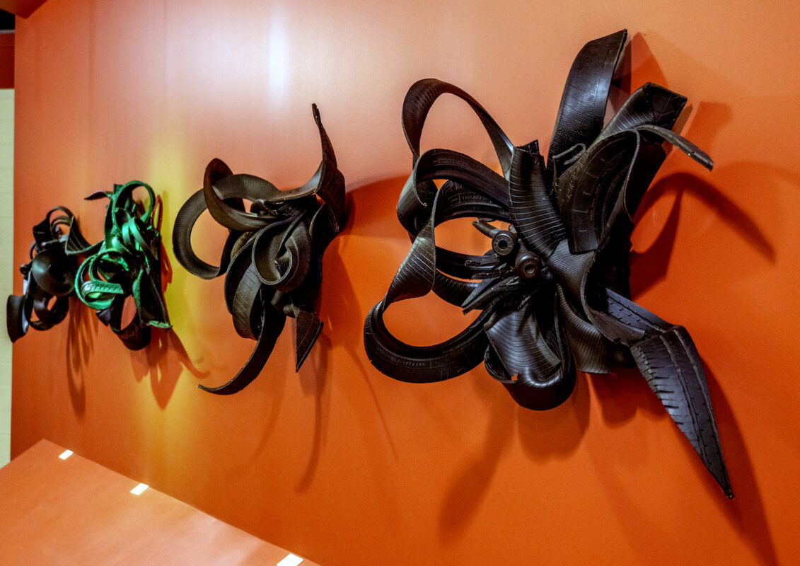 image of giant bows on a wall