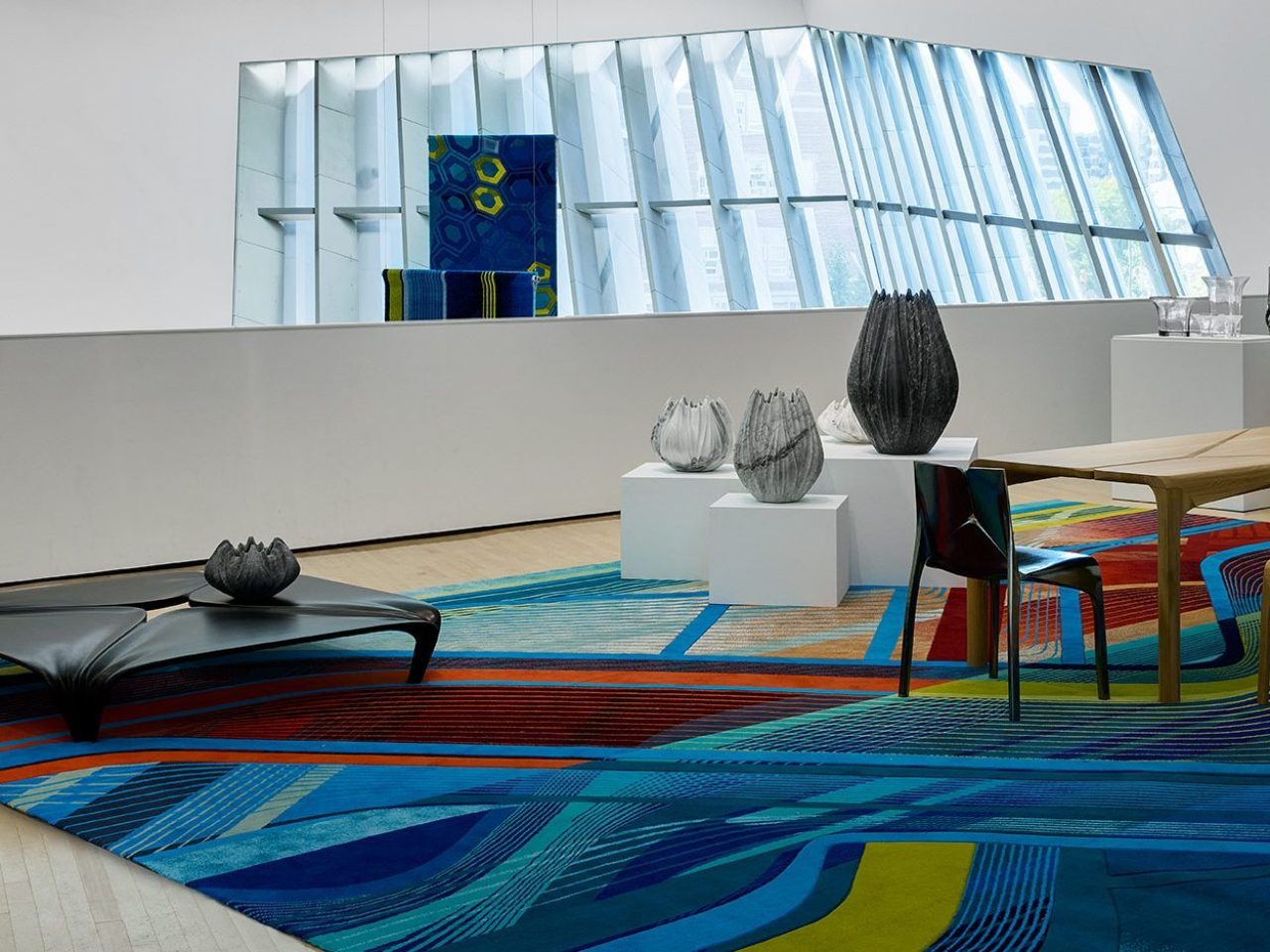 Zaha Hadid Design: Untold exhibition, installed at the MSU Broad Art Museum.