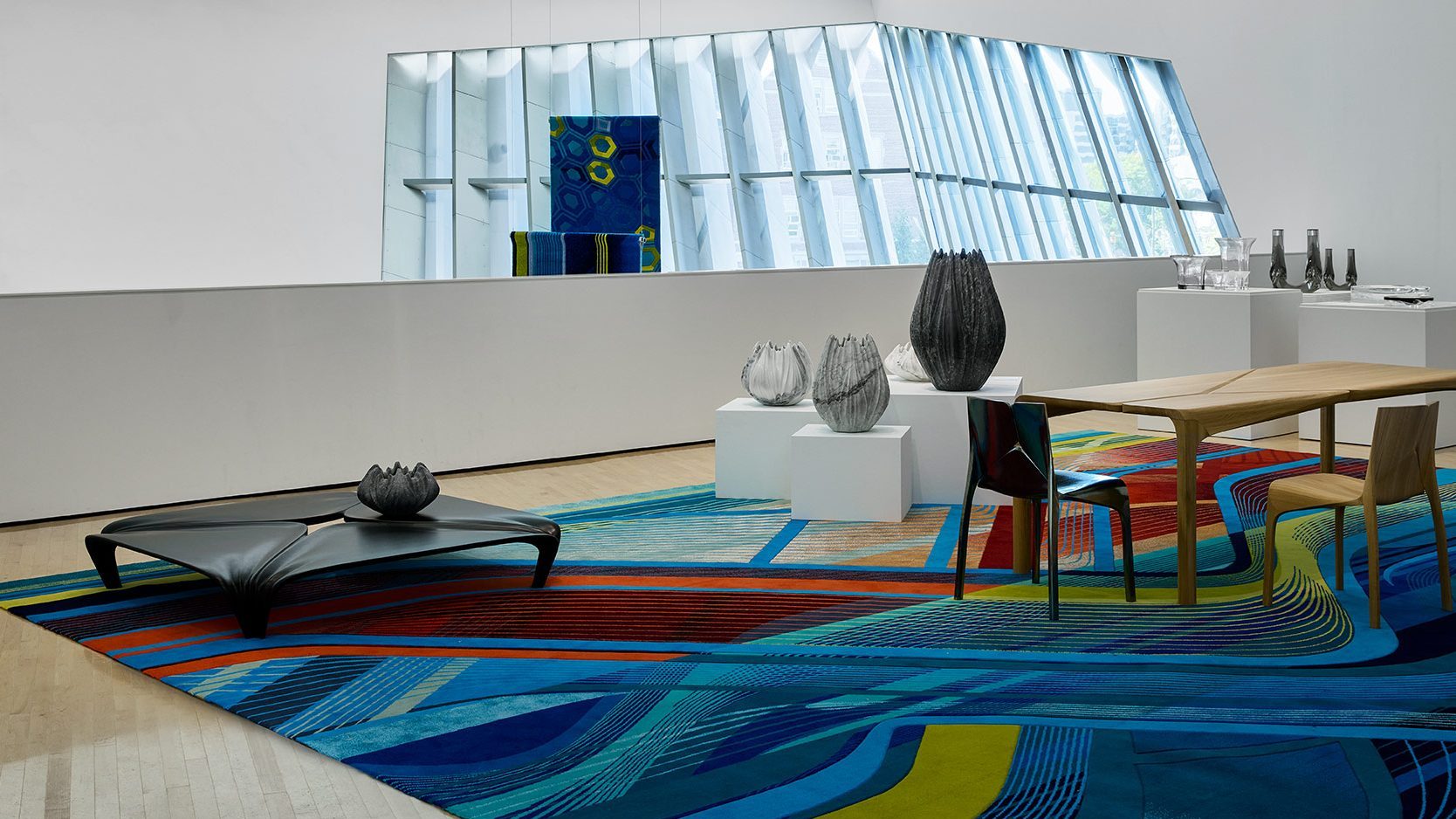 Zaha Hadid Design: Untold exhibition, installed at the MSU Broad Art Museum.