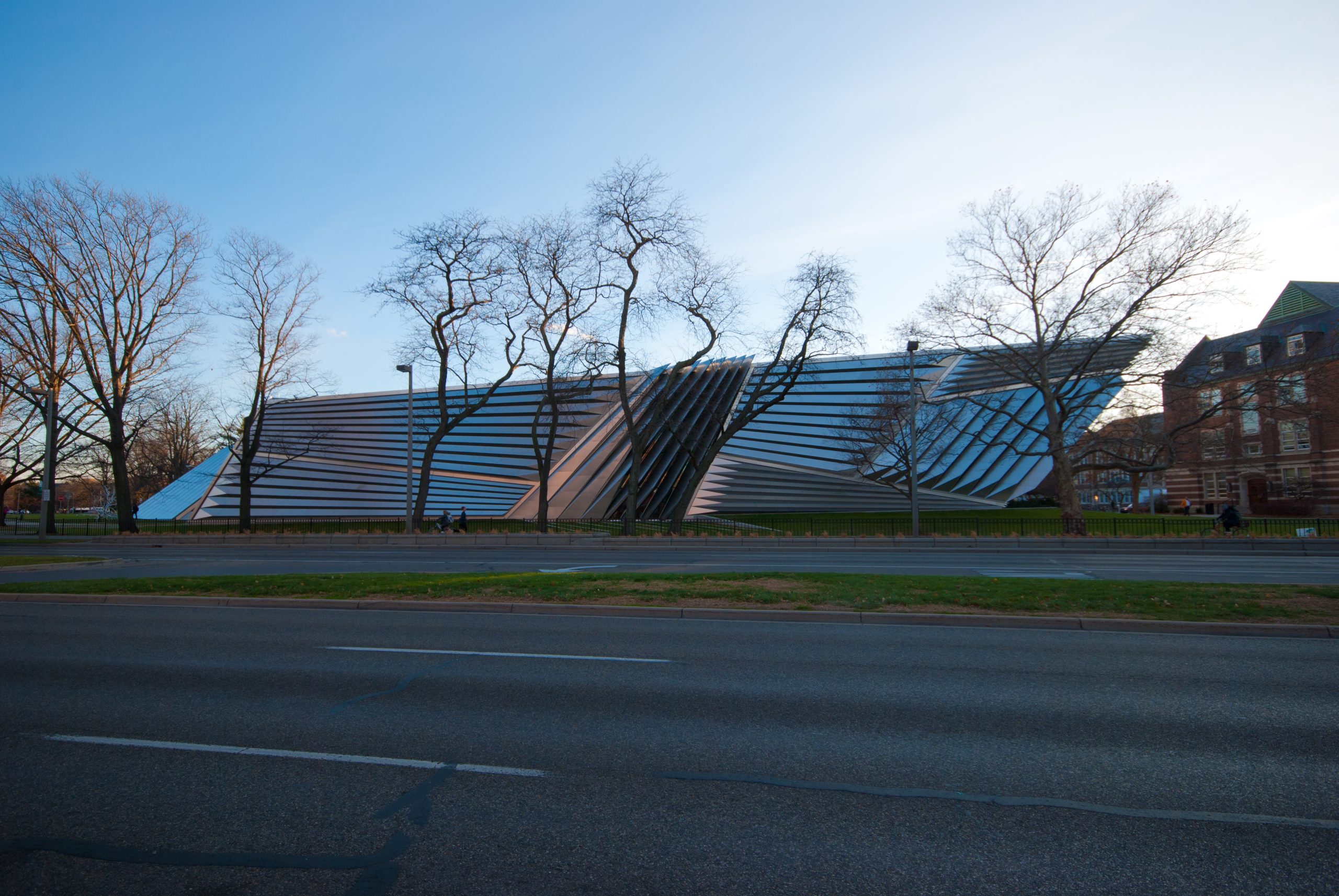 The exterior of the MSU Broad Art Museum.