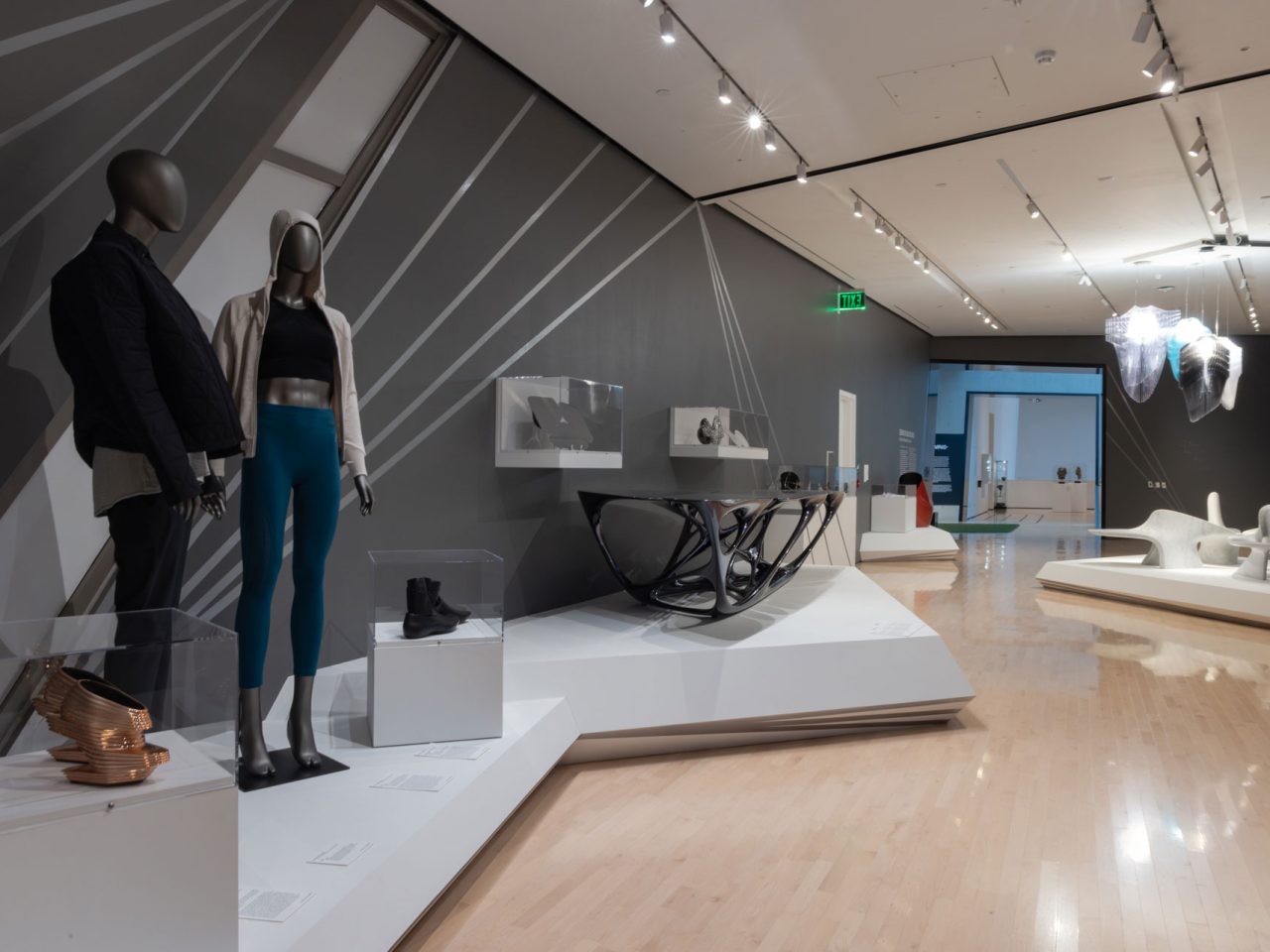Athletic wear in gallery of Zaha Hadid designs