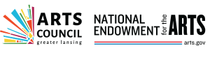 Logos of the National Endowment for the Arts and the Arts Council of Greater Lansing