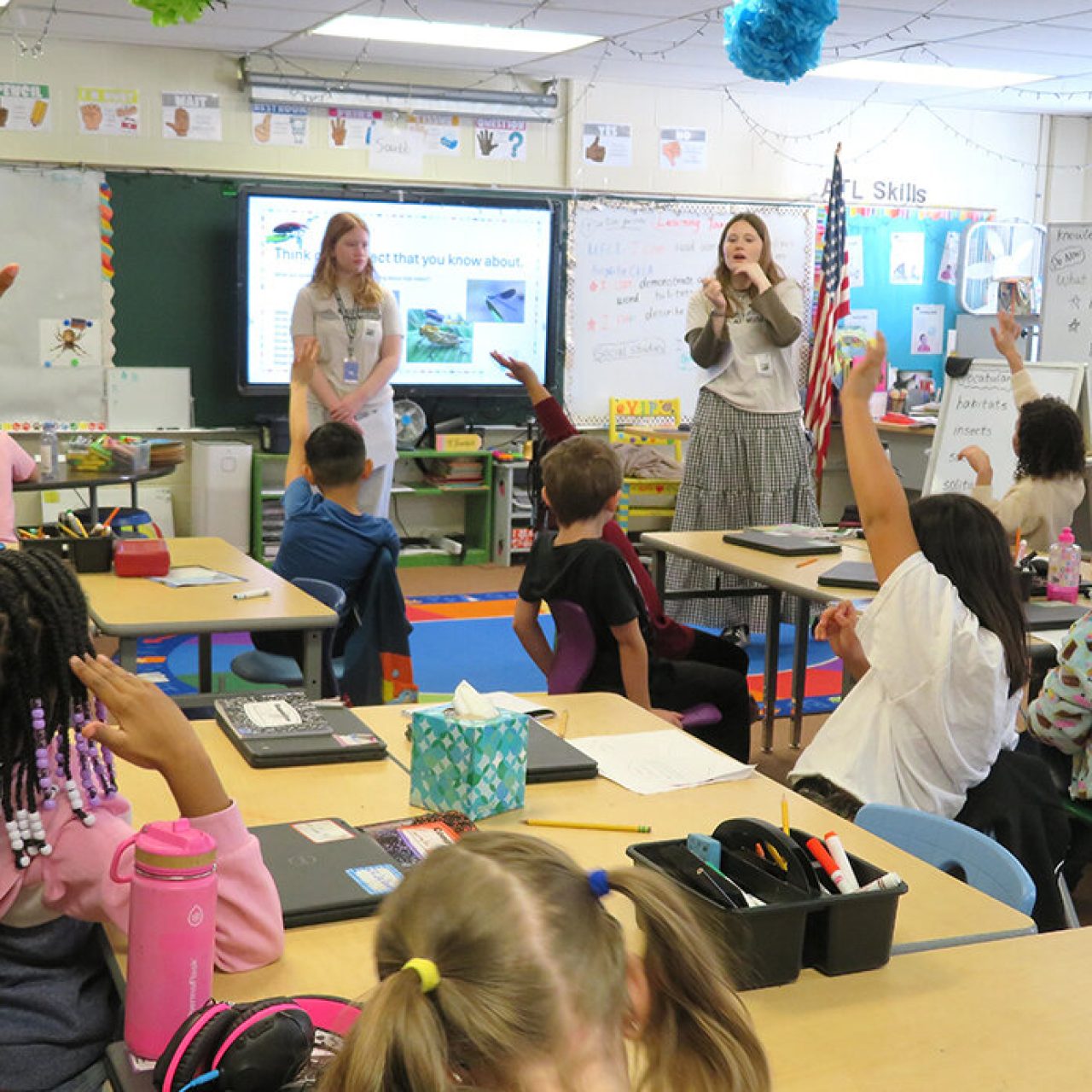kids in a school classroom