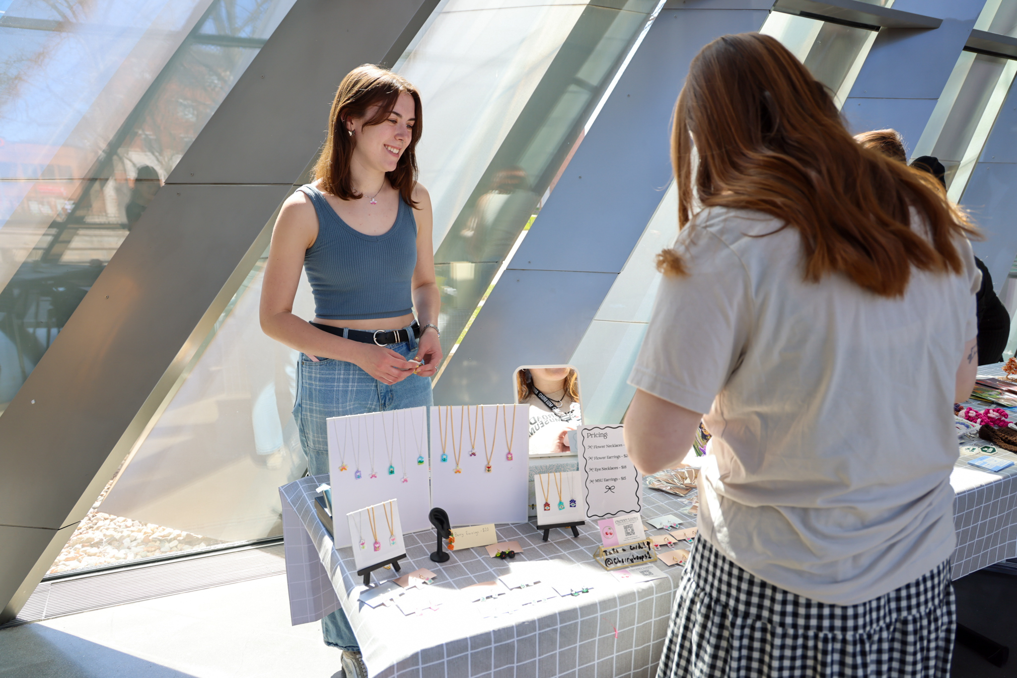 Someone buying jewelry